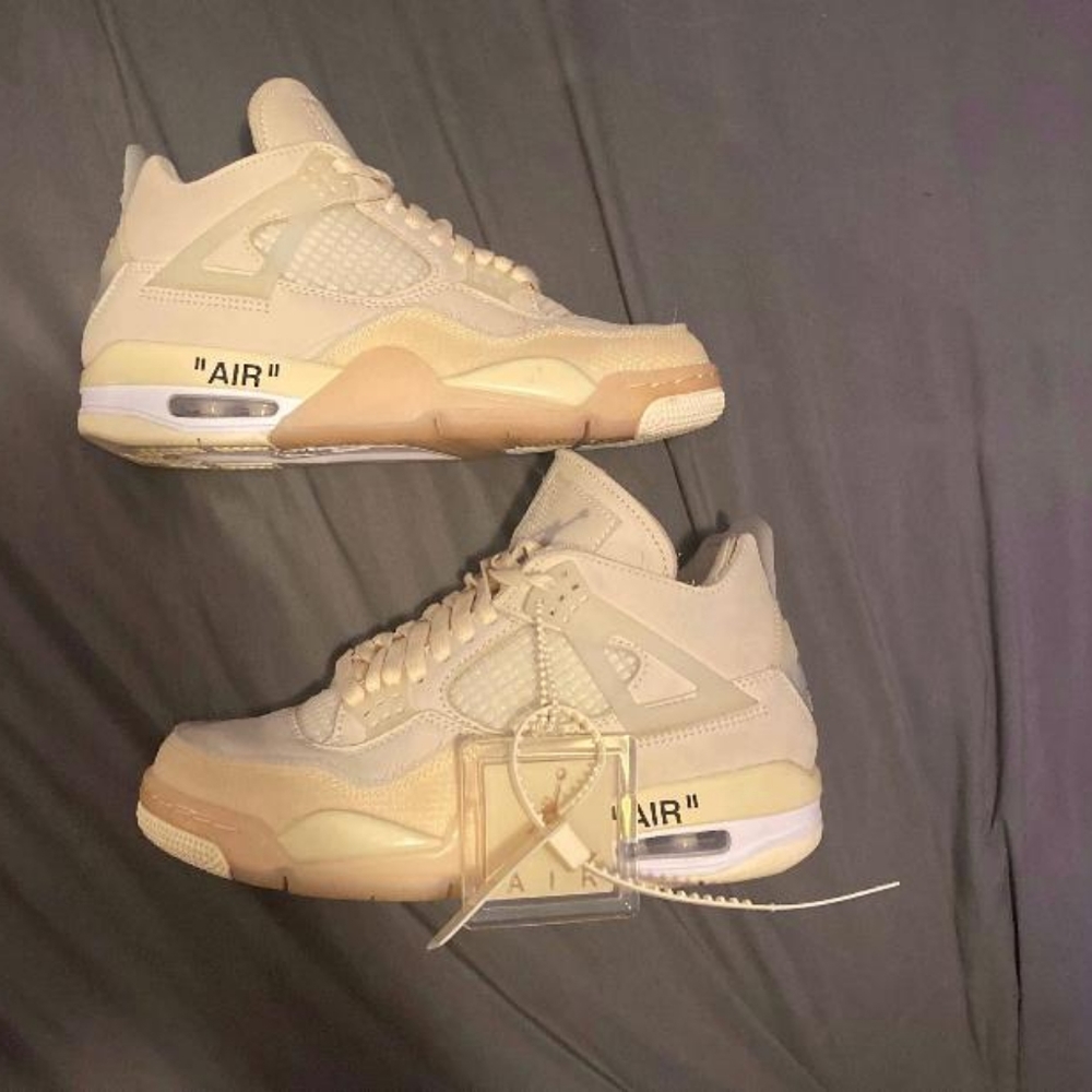 Off-White × Wmns Air Jordan 4 Sp"Sail'